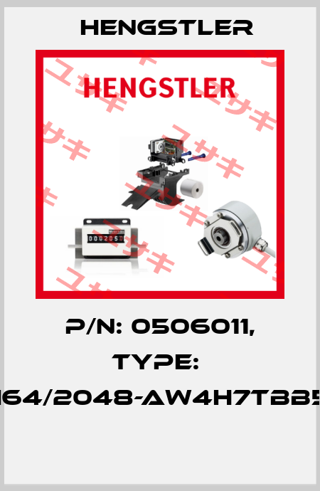 P/N: 0506011, Type:  RI64/2048-AW4H7TBB5-I  Hengstler