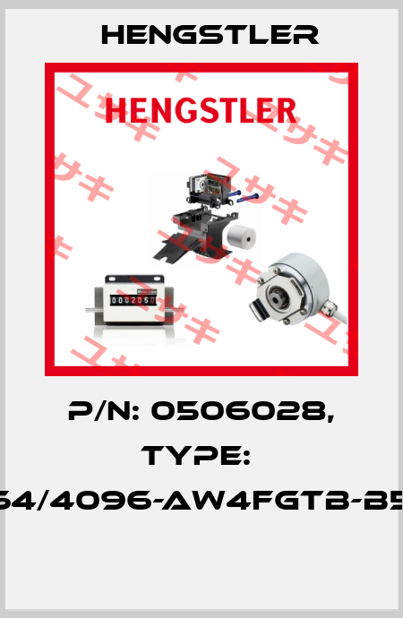P/N: 0506028, Type:  RI64/4096-AW4FGTB-B5-O  Hengstler