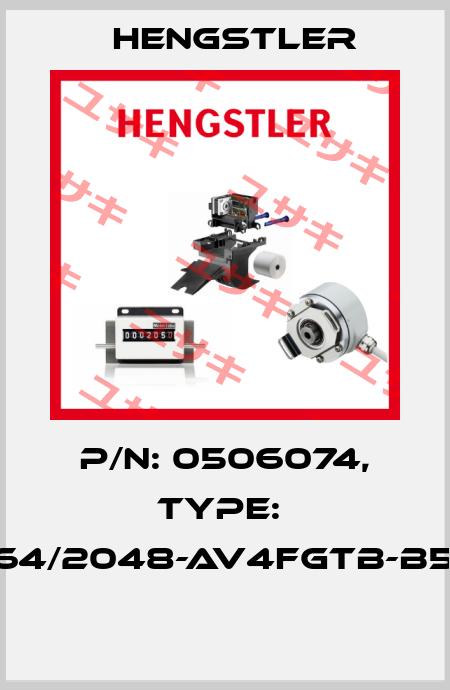 P/N: 0506074, Type:  RI64/2048-AV4FGTB-B5-O  Hengstler