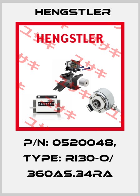 p/n: 0520048, Type: RI30-O/  360AS.34RA Hengstler