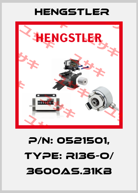 p/n: 0521501, Type: RI36-O/ 3600AS.31KB Hengstler