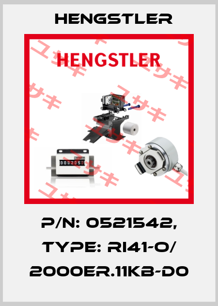 p/n: 0521542, Type: RI41-O/ 2000ER.11KB-D0 Hengstler