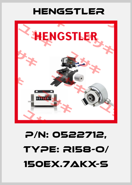 p/n: 0522712, Type: RI58-O/ 150EX.7AKX-S Hengstler
