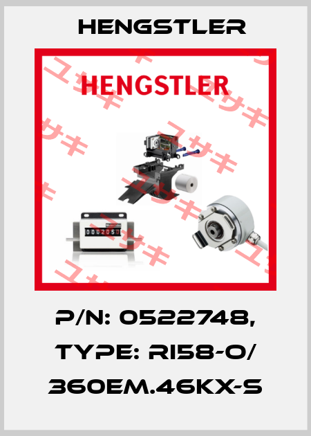 p/n: 0522748, Type: RI58-O/ 360EM.46KX-S Hengstler