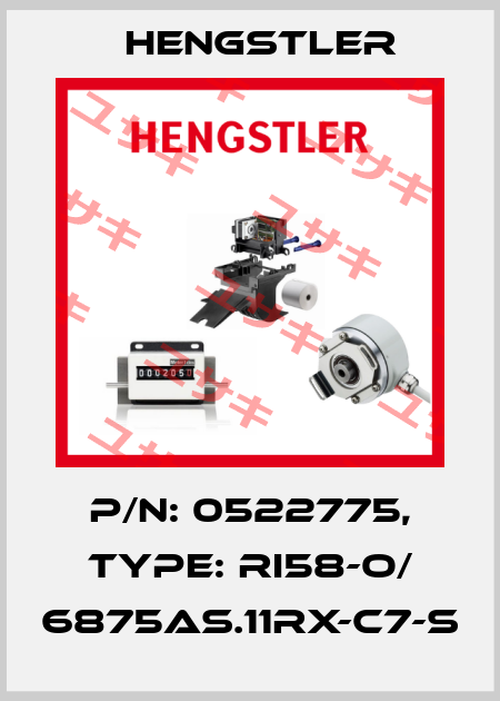 p/n: 0522775, Type: RI58-O/ 6875AS.11RX-C7-S Hengstler