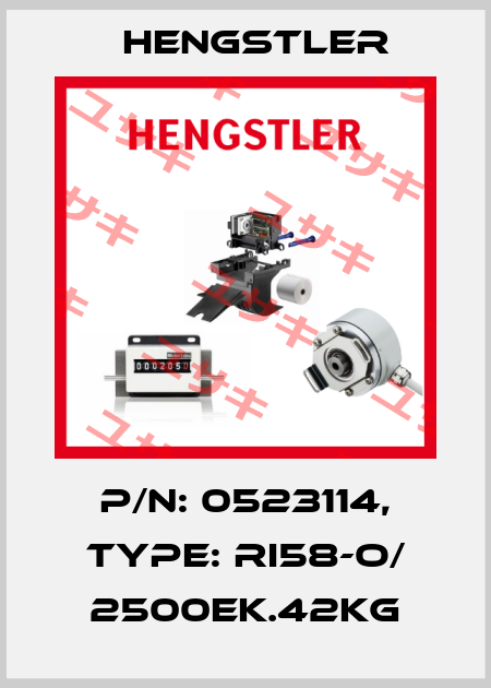 p/n: 0523114, Type: RI58-O/ 2500EK.42KG Hengstler