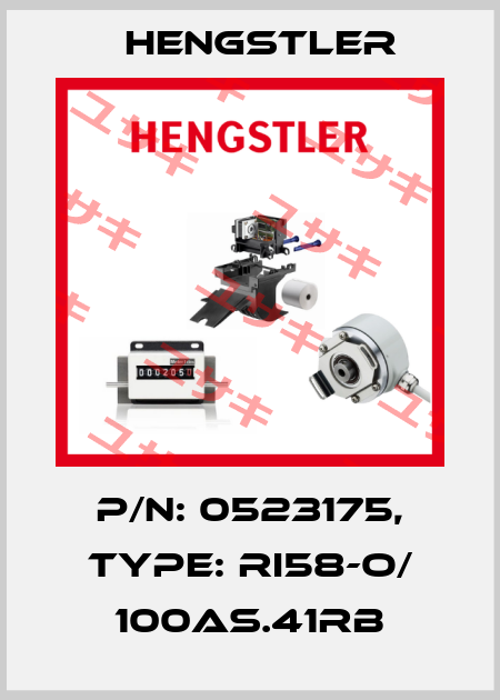 p/n: 0523175, Type: RI58-O/ 100AS.41RB Hengstler