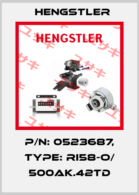 p/n: 0523687, Type: RI58-O/ 500AK.42TD Hengstler