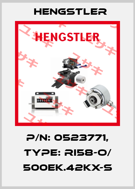 p/n: 0523771, Type: RI58-O/ 500EK.42KX-S Hengstler