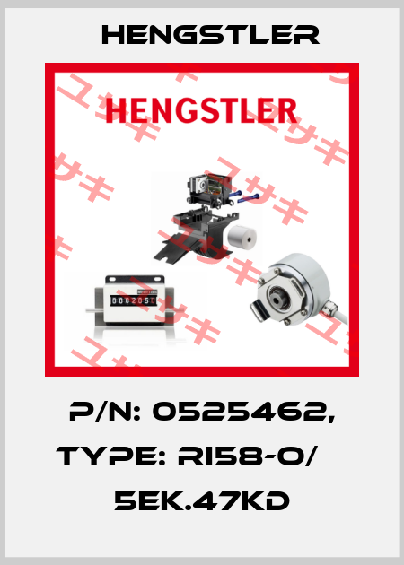 p/n: 0525462, Type: RI58-O/    5EK.47KD Hengstler