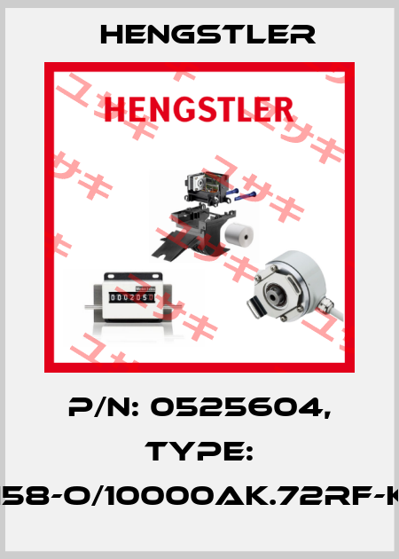 p/n: 0525604, Type: RI58-O/10000AK.72RF-K0 Hengstler