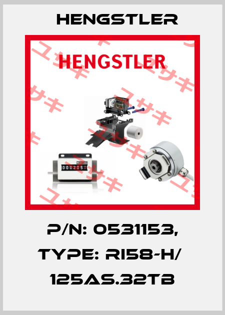 p/n: 0531153, Type: RI58-H/  125AS.32TB Hengstler