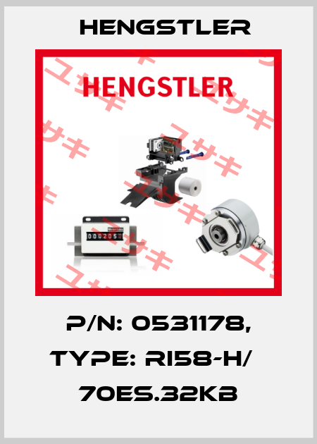 p/n: 0531178, Type: RI58-H/   70ES.32KB Hengstler