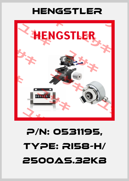 p/n: 0531195, Type: RI58-H/ 2500AS.32KB Hengstler