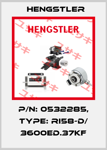 p/n: 0532285, Type: RI58-D/ 3600ED.37KF Hengstler