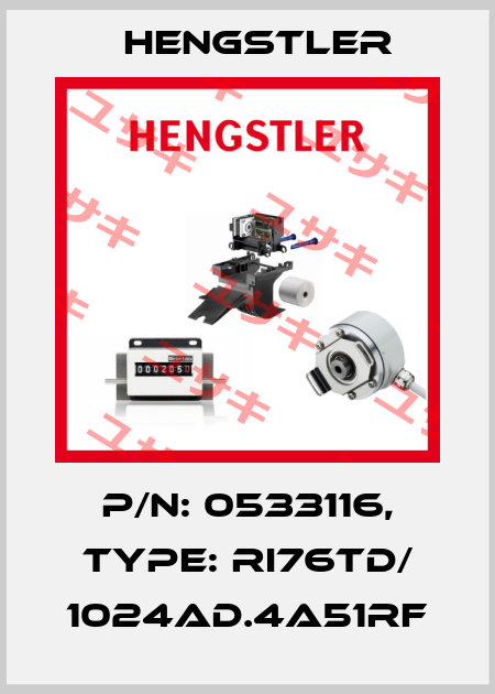 p/n: 0533116, Type: RI76TD/ 1024AD.4A51RF Hengstler