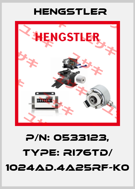 p/n: 0533123, Type: RI76TD/ 1024AD.4A25RF-K0 Hengstler
