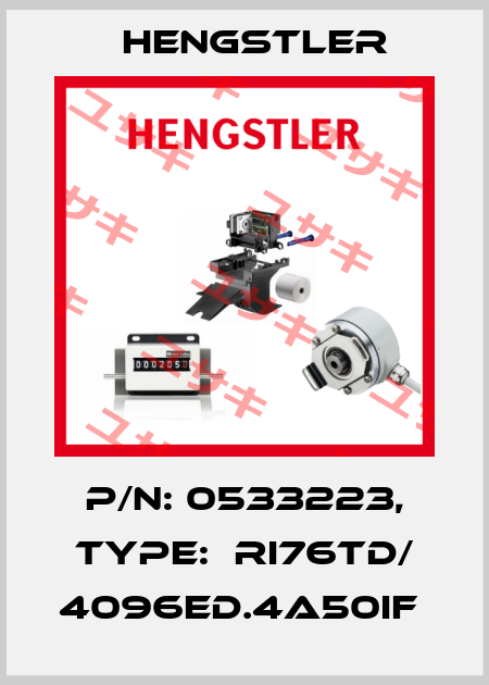P/N: 0533223, Type:  RI76TD/ 4096ED.4A50IF  Hengstler