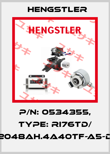 p/n: 0534355, Type: RI76TD/ 2048AH.4A40TF-A5-D Hengstler