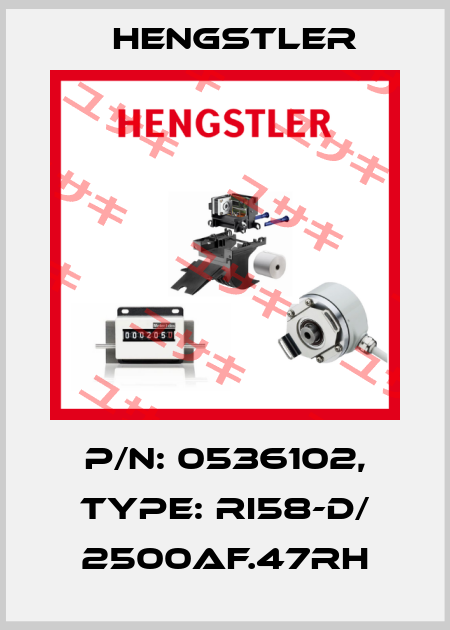 p/n: 0536102, Type: RI58-D/ 2500AF.47RH Hengstler