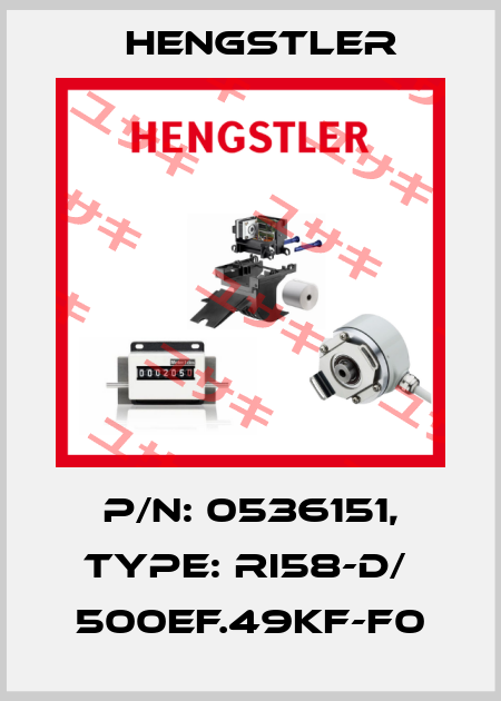 p/n: 0536151, Type: RI58-D/  500EF.49KF-F0 Hengstler