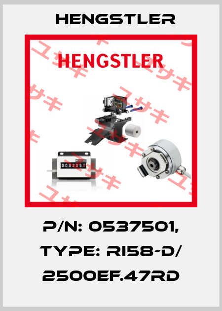p/n: 0537501, Type: RI58-D/ 2500EF.47RD Hengstler