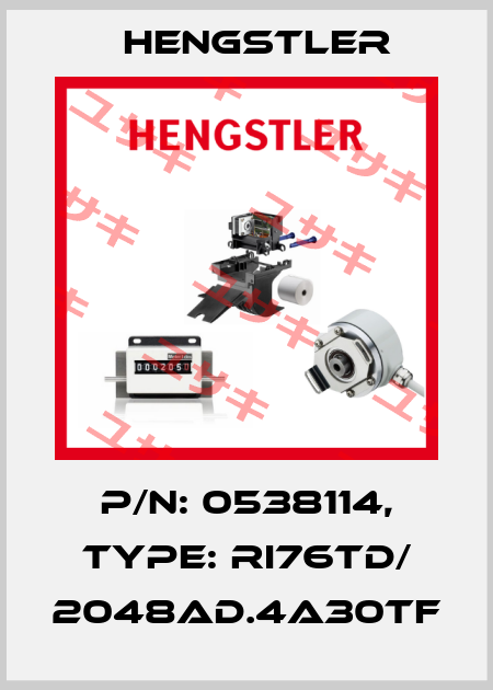 p/n: 0538114, Type: RI76TD/ 2048AD.4A30TF Hengstler