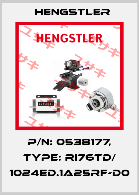 p/n: 0538177, Type: RI76TD/ 1024ED.1A25RF-D0 Hengstler