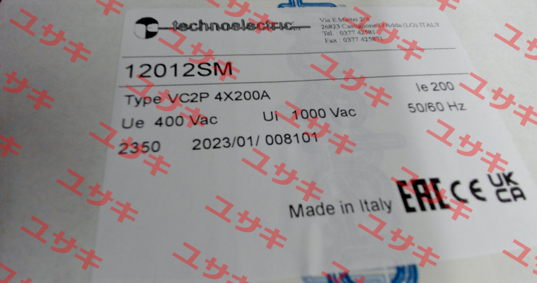 Art.No.12012SM, Type: VC2P Technoelectric