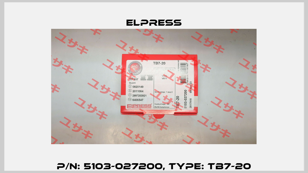 P/N: 5103-027200, Type: TB7-20 Elpress