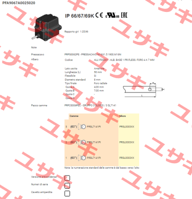 PFA9067A0025020 Ter Tecno Elettrica Ravasi