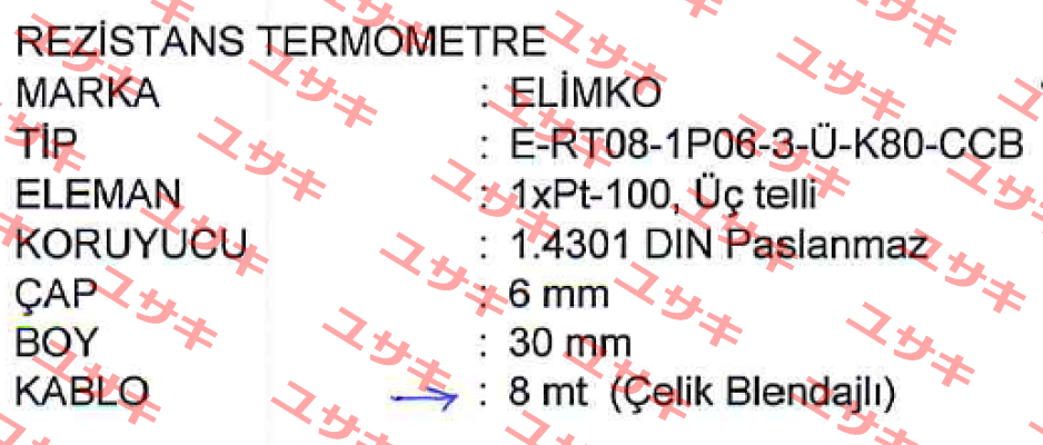 RT08-1P06-3-Ü-K80-CCB  Elimko