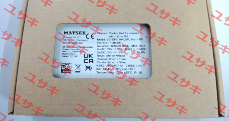 Nr. 1005196 Type SG-EFS 104 2W Mayser