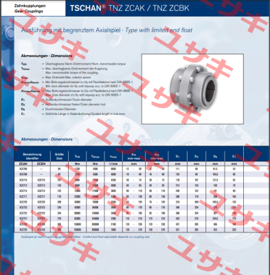 TSCHAN-TNZ-ZCBK-152 / XC3715 Ringfeder