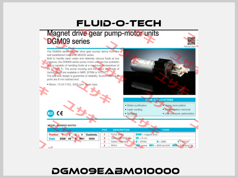 DGM09EABM010000   Fluid-O-Tech