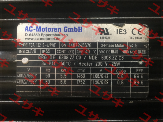 FCA 132 S-4 / PHE B5 UL AC Motoren