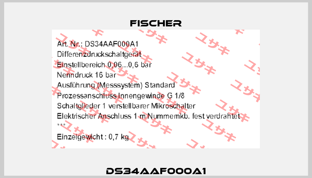 DS34AAF000A1 Fischer