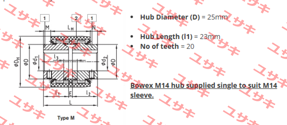 BOWEX-M14-HUB KTR