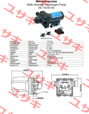SD 10/30 DS / 101 610 Flojet Pump