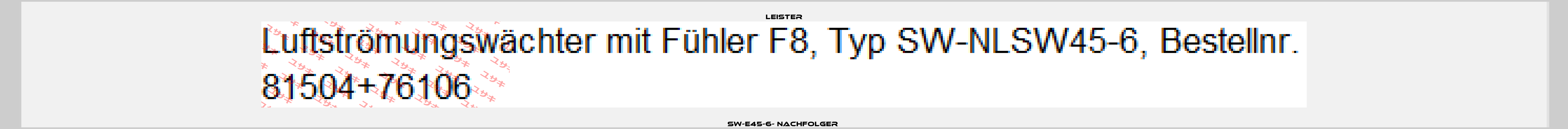 SW-E45-6- nachfolger  Leister