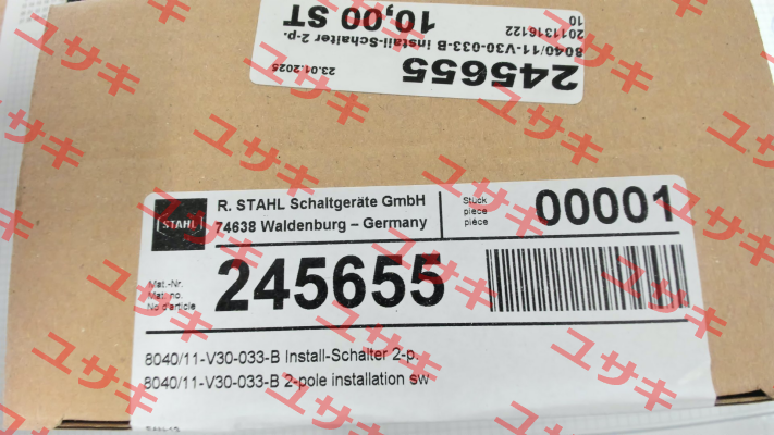 P/N: 245655, Type: 8040/11-V30-033-B Stahl
