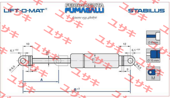LIFT-O-MAT 4775SX 400N Stabilus