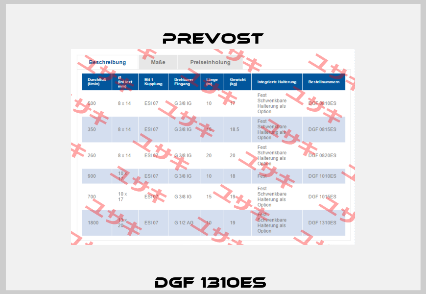 DGF 1310ES  Prevost