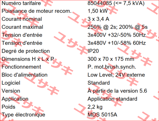 MDS5015A Stober