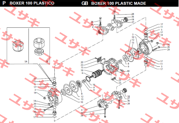 pneumatic exchanger - item 19 FOR BOXER 150 Debem