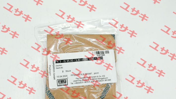 FK 3 - IS 95,00 / 3,80 x 0,82 Mat. 1.0605 (PPS005576) Fey