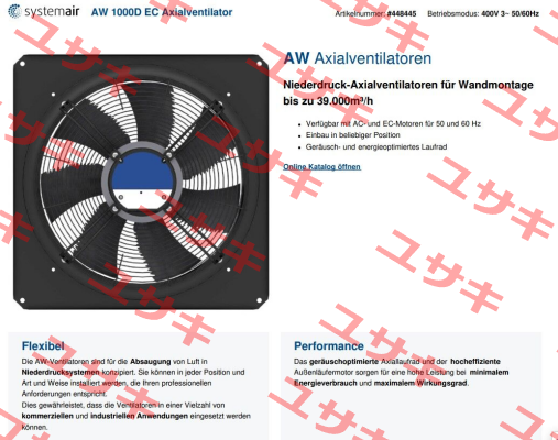 AW 1000D EC Axialventilator EBM Papst
