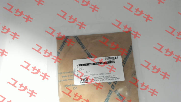 PPS002458 / FK 3 - AS 150,00 / 6,00 x 1,00 Mat. 1.1221 Fey