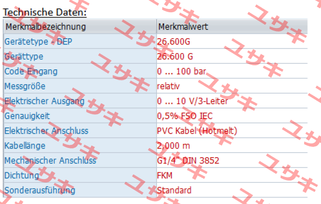 26.600G-1003-R-3-5-TM0-300-1-000 (OEM) Bd Sensors