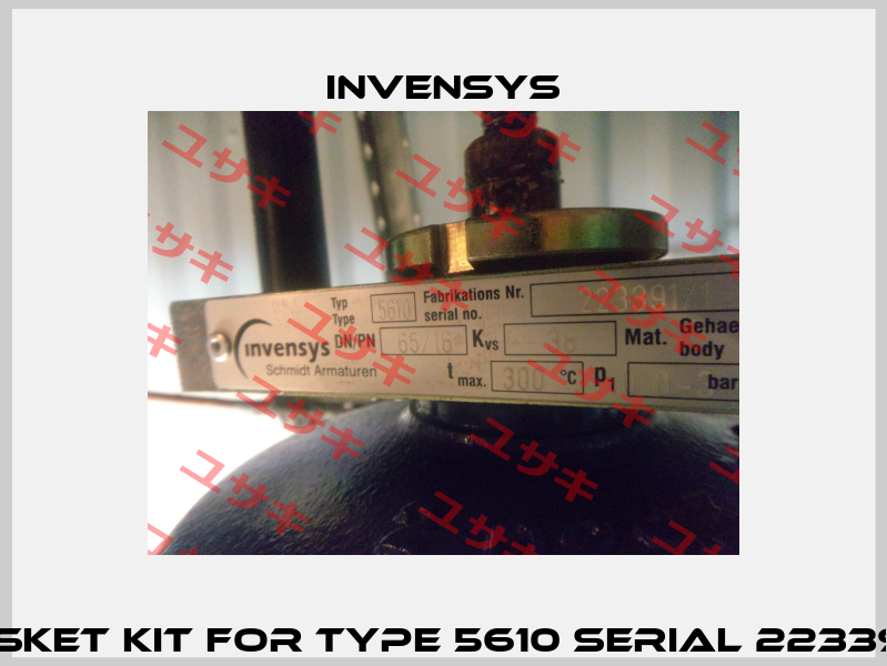 Gasket kit for Type 5610 Serial 223391/1  Invensys